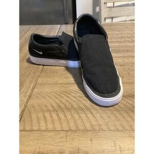 Nike Court Legacy Slip Canvas Black White Sneakers CW6540-002 Womens 7
